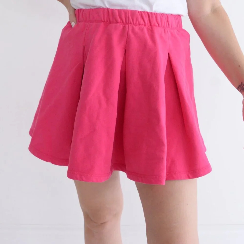 Monrow 90's Classic Pink Pleated Skater Mini Tennis Skirt M Nwt